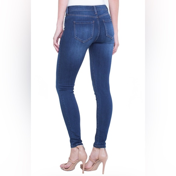 Liverpool Dark Blue Denim Abby Jeans Medium Rise Size 14/32 - Picture 3 of 11